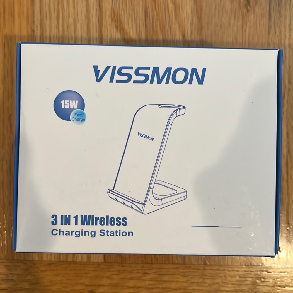 3 In 1 Wireless Charging Station For iPhone Apple Watch AirPods 15W Fast Charge